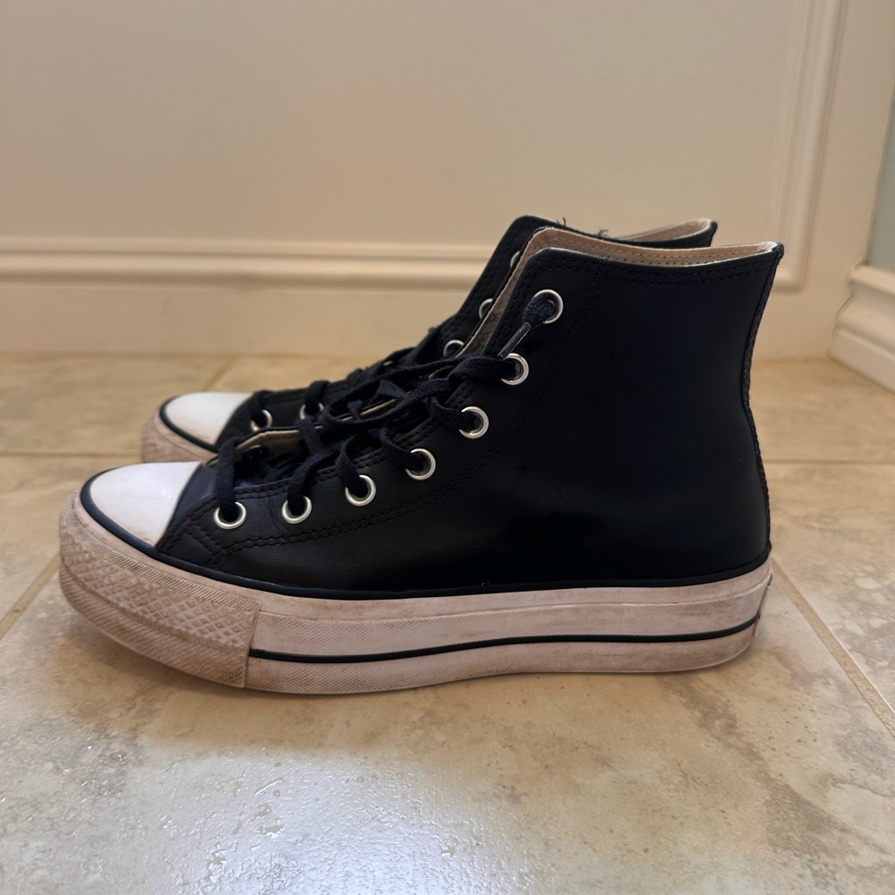 Leather Converse High-Top Sneakers